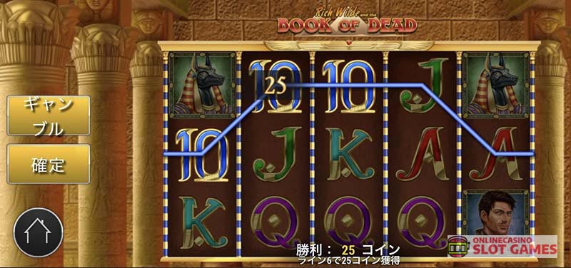 ブックオブデッドのギャンブル機能の流れ