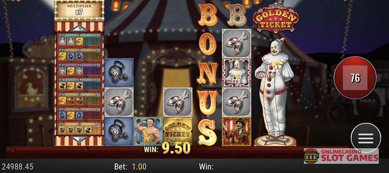 ゴールデンチケット スロットのボーナスゲーム